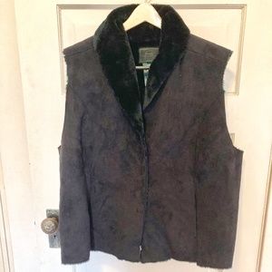 Ralph Lauren faux suede vest Black 2X